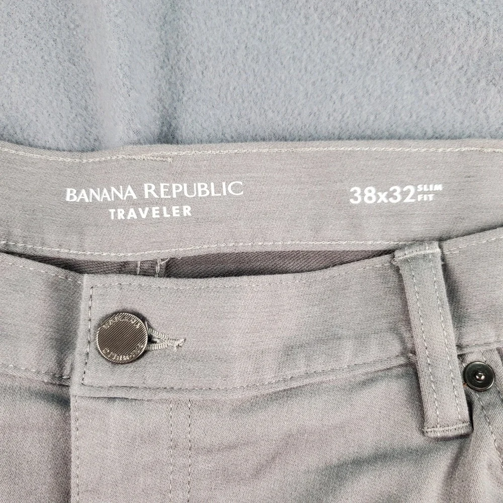 Banana republic traveler‎ mens pants slim fit 38x32(31) gray